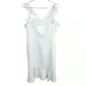 Black Halo Faith White‎ Sugar Ruffle Mini Dress